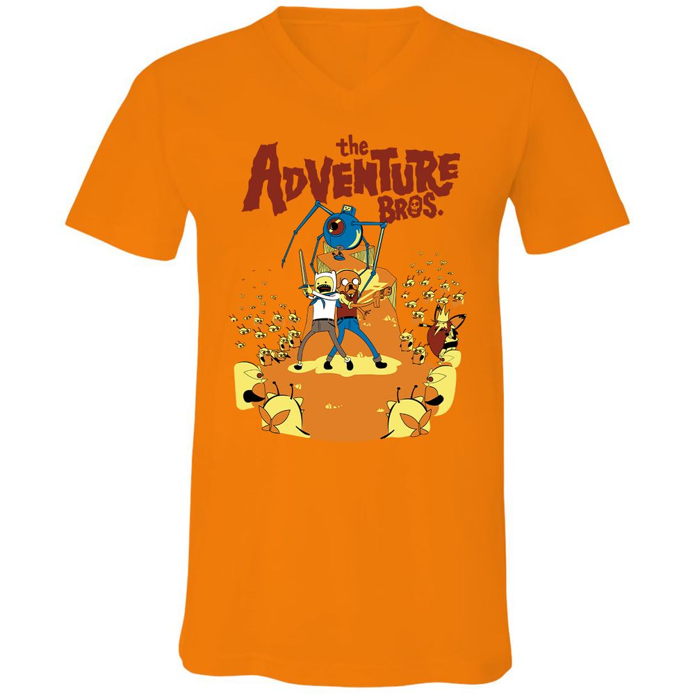 Unisex V-Neck T-Shirt - 6MTN8LAS - Orange - 11