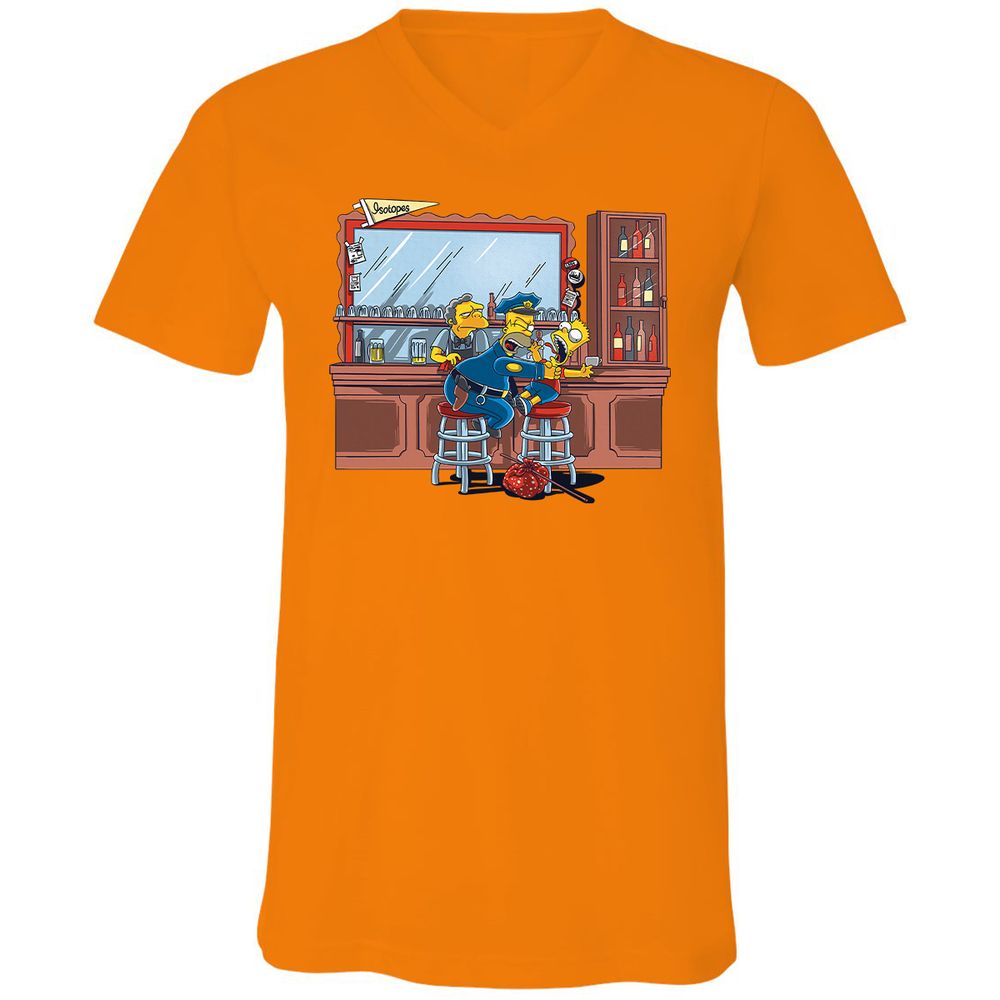 Unisex V-Neck T-Shirt - G68N91D2 - Orange - 11