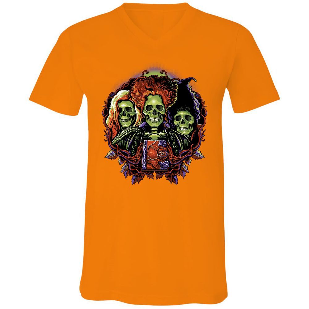 Unisex V-Neck T-Shirt - Y1WQCEKD - Orange - 11