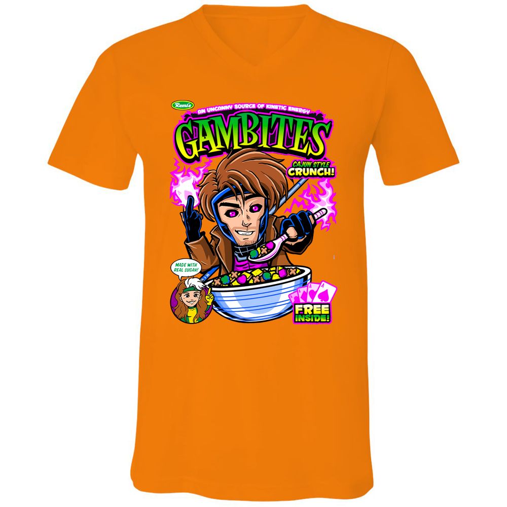 Unisex V-Neck T-Shirt - 6VLXEYAB - Orange - 11