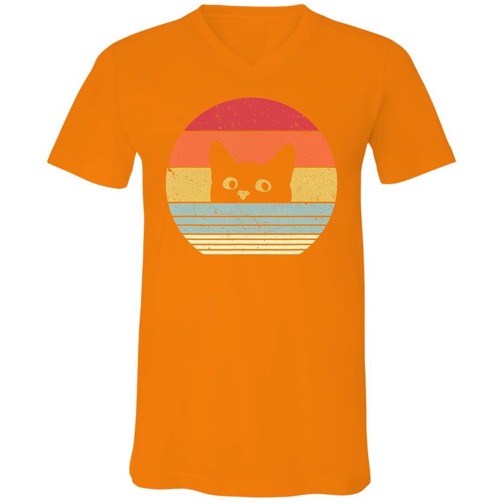 Unisex V-Neck T-Shirt - 28C9JHL5 - Orange - 11