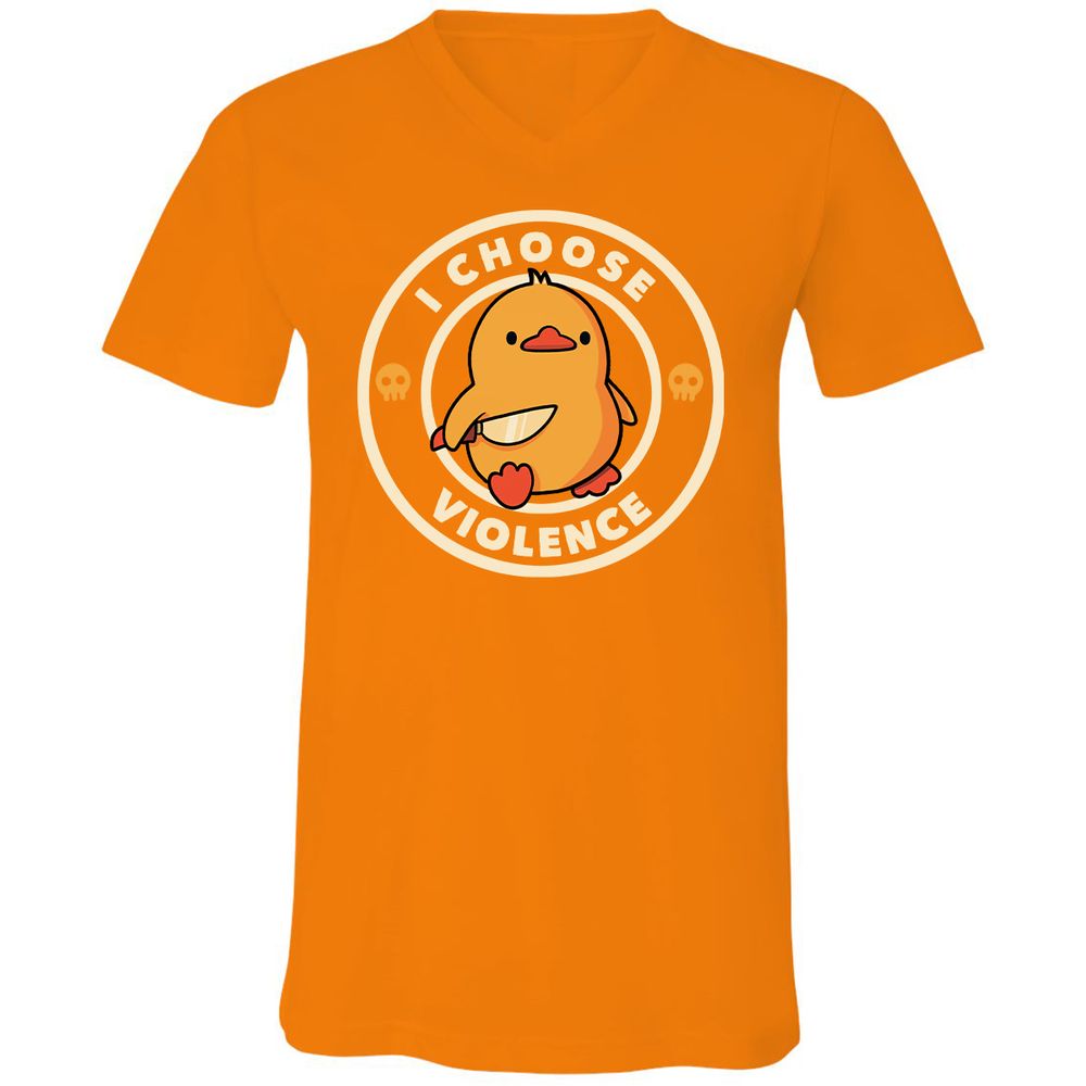 Unisex V-Neck T-Shirt - K9V2VAXA - Orange - 11