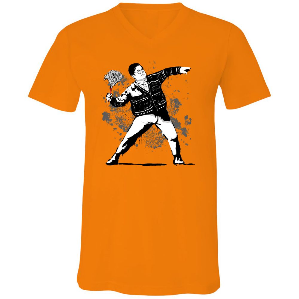 Unisex V-Neck T-Shirt - 9NYCDJLC - Orange - 11