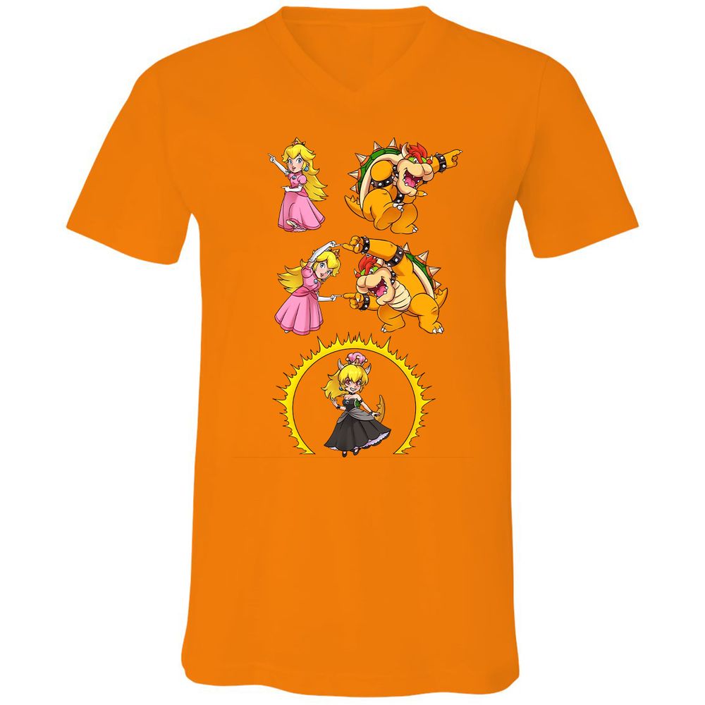 Unisex V-Neck T-Shirt - JT5EX52S - Orange - 11