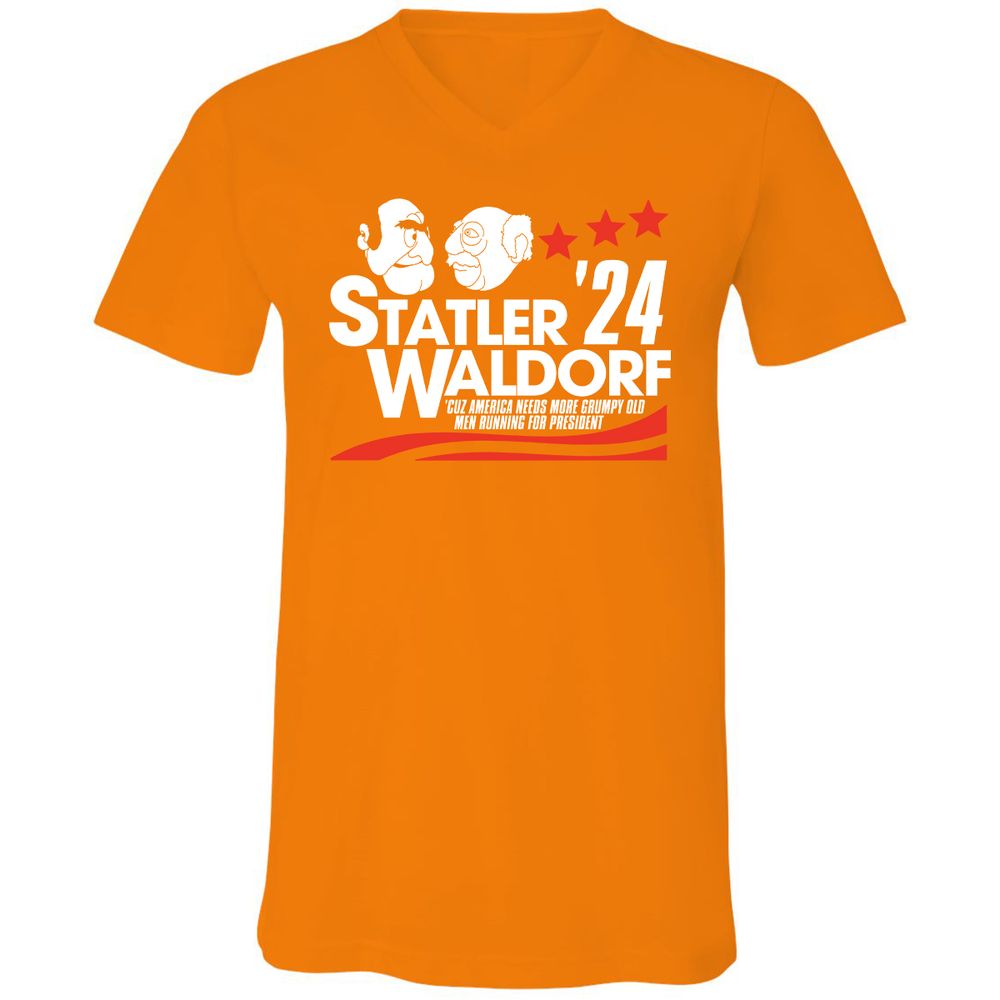 Unisex V-Neck T-Shirt - LYS27YWL - Orange - 11