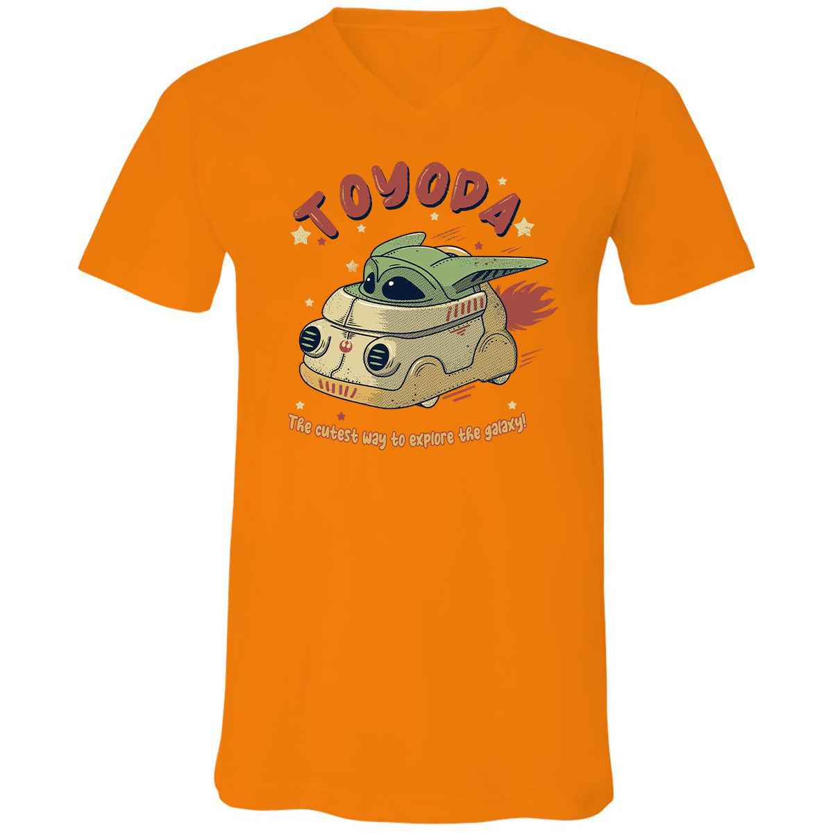 Unisex V-Neck T-Shirt - NYPMNUGJ - Orange - 11