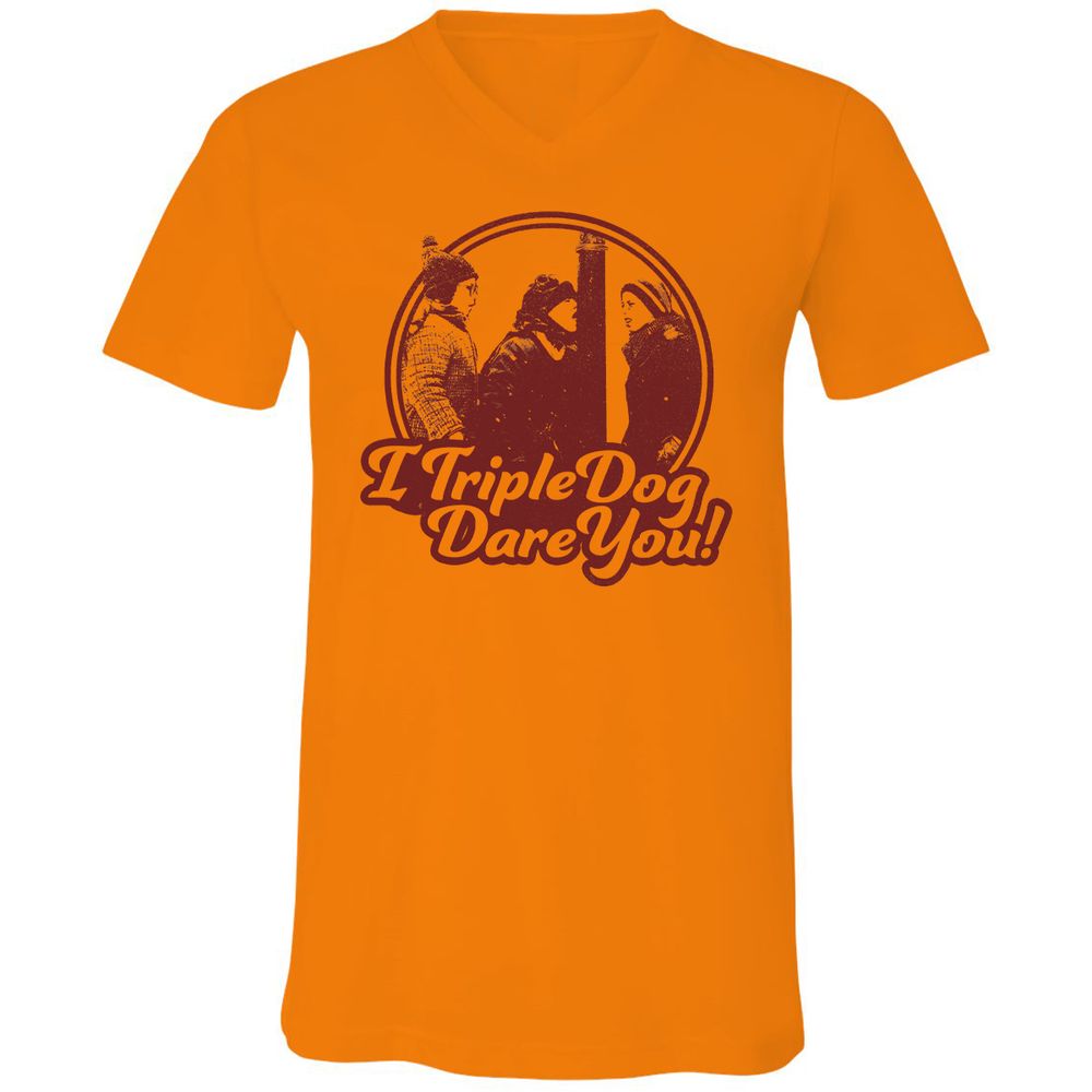 Unisex V-Neck T-Shirt - CAM4X1CL - Orange - 11