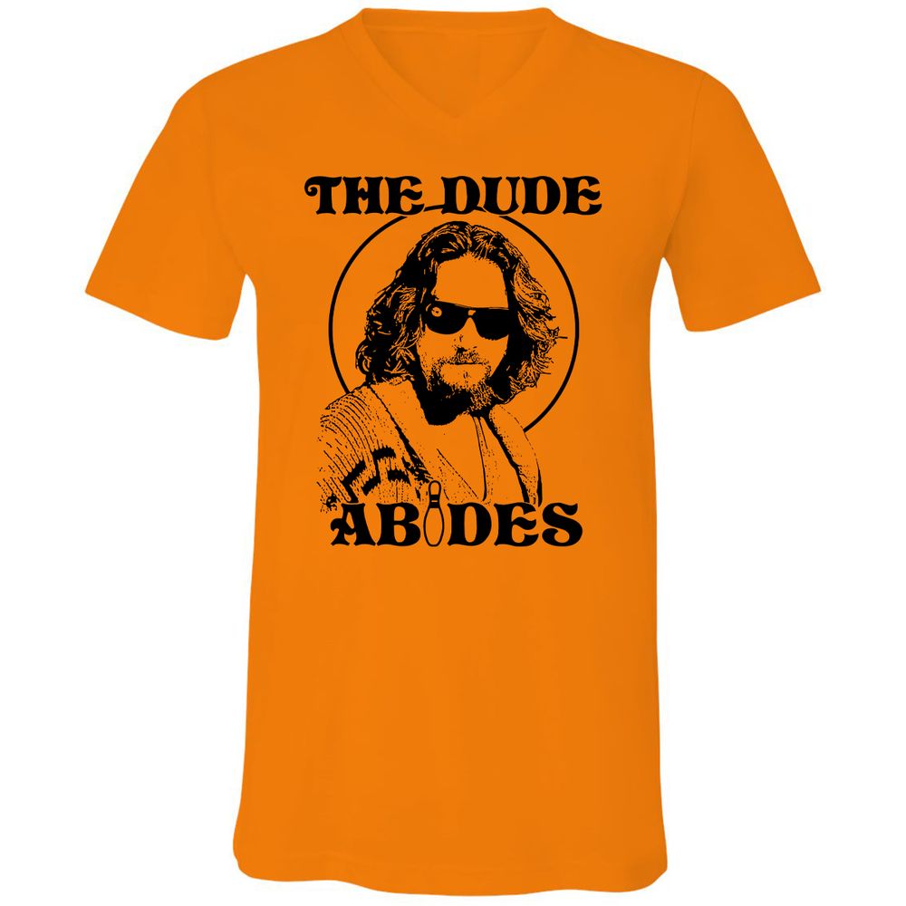 Unisex V-Neck T-Shirt - F1J9WL76 - Orange - 11