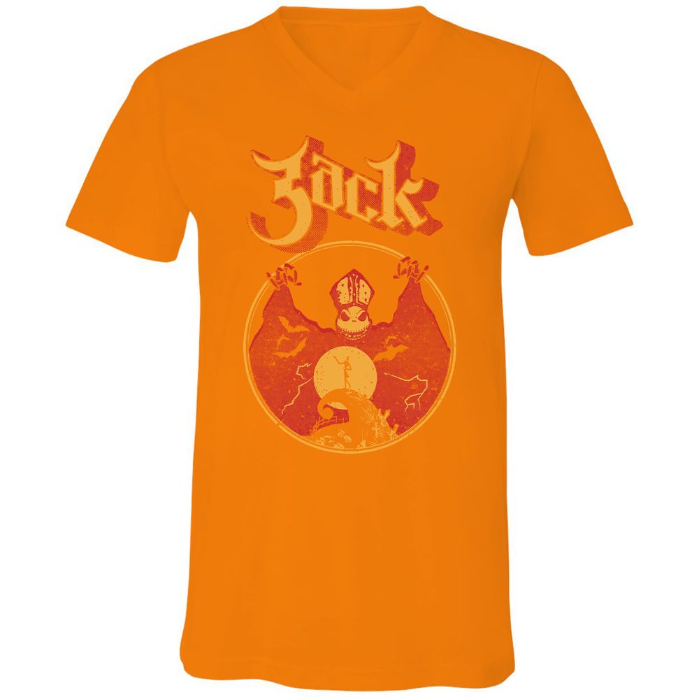 Unisex V-Neck T-Shirt - HVKTDFCN - Orange - 11