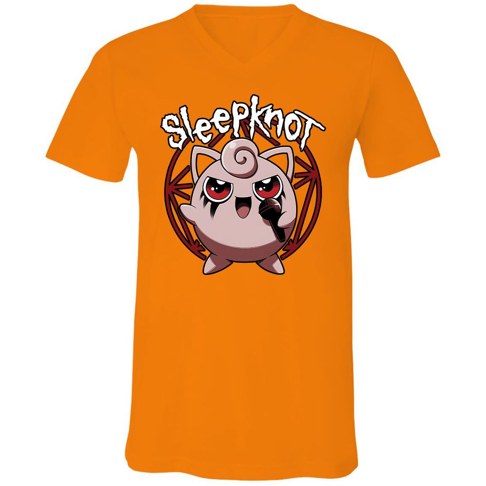 Unisex V-Neck T-Shirt - 26JN4E82 - Orange - 11