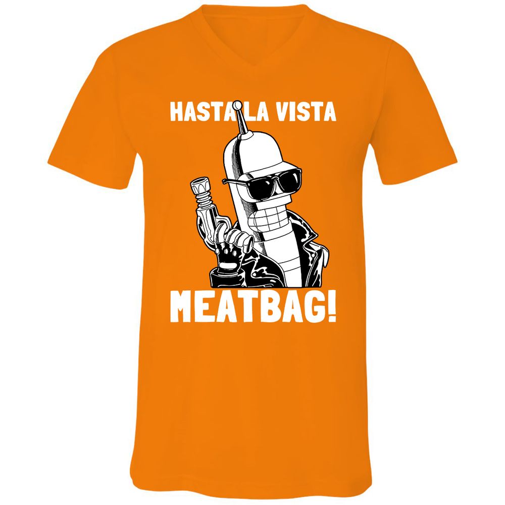 Unisex V-Neck T-Shirt - EZ16AKHX - Orange - 11