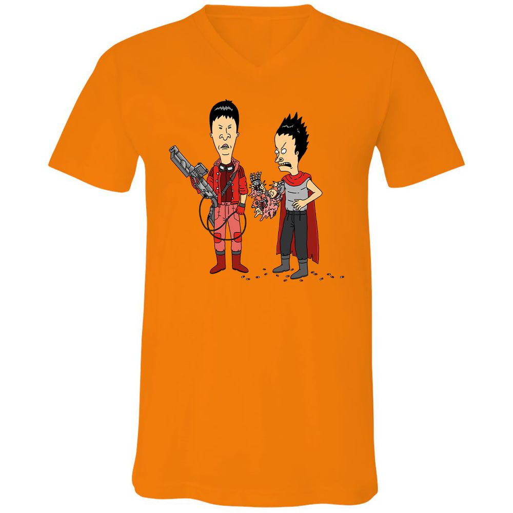 Unisex V-Neck T-Shirt - G9AFZ4SV - Orange - 11