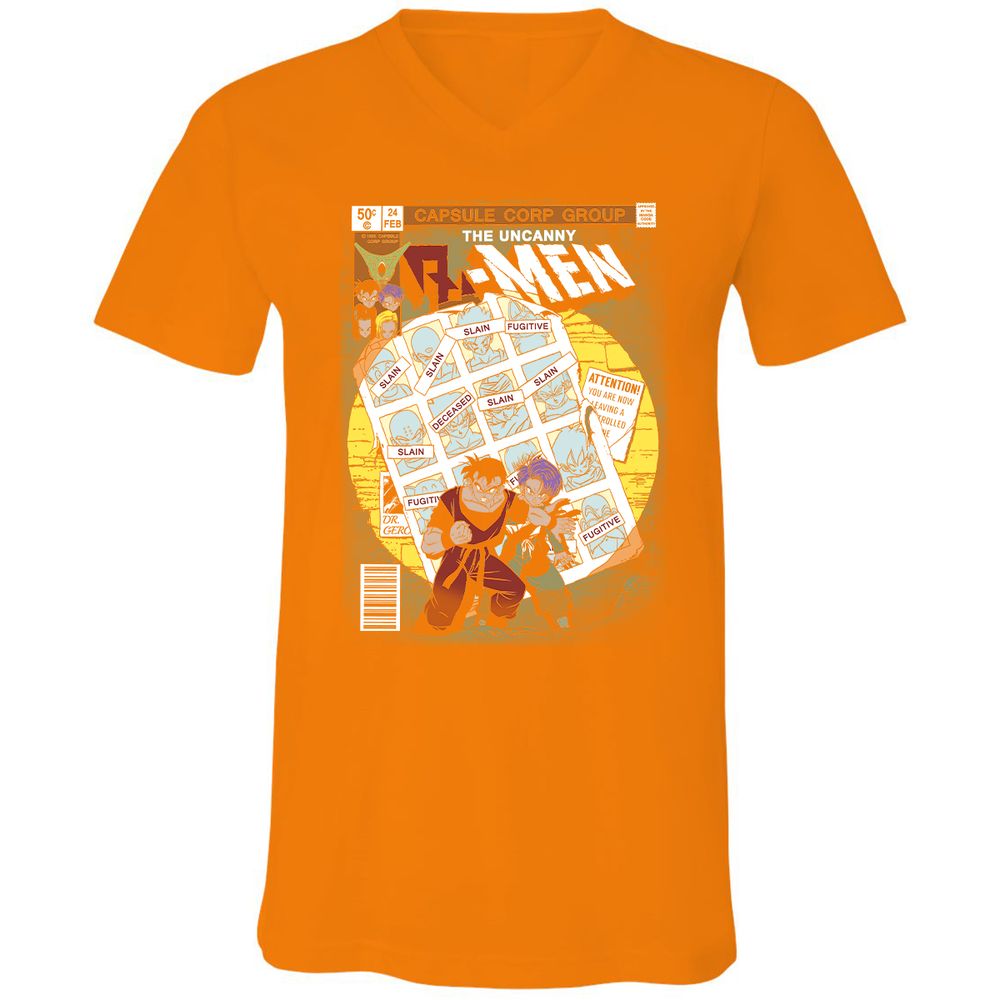 Unisex V-Neck T-Shirt - 7YNADEEL - Orange - 11