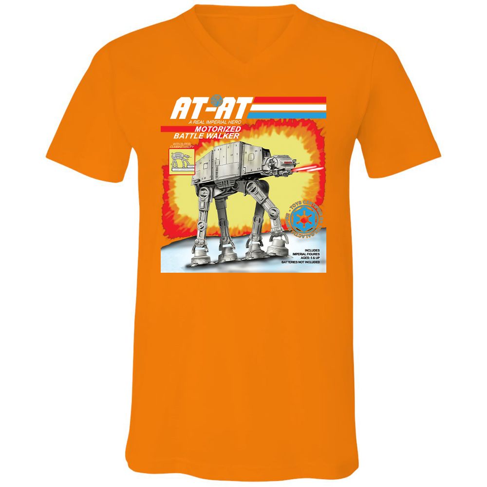 Unisex V-Neck T-Shirt - 3ULWW99E - Orange - 11