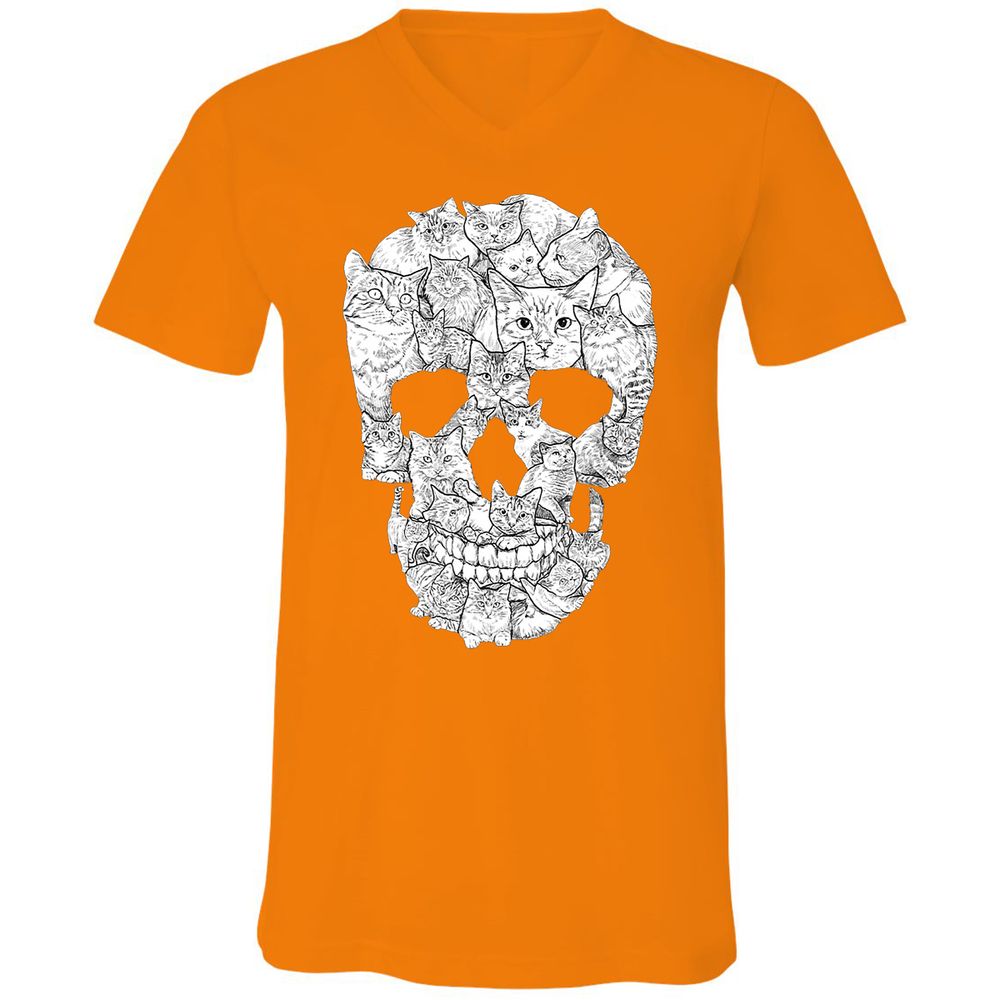 Unisex V-Neck T-Shirt - ZT3TLTST - Orange - 11