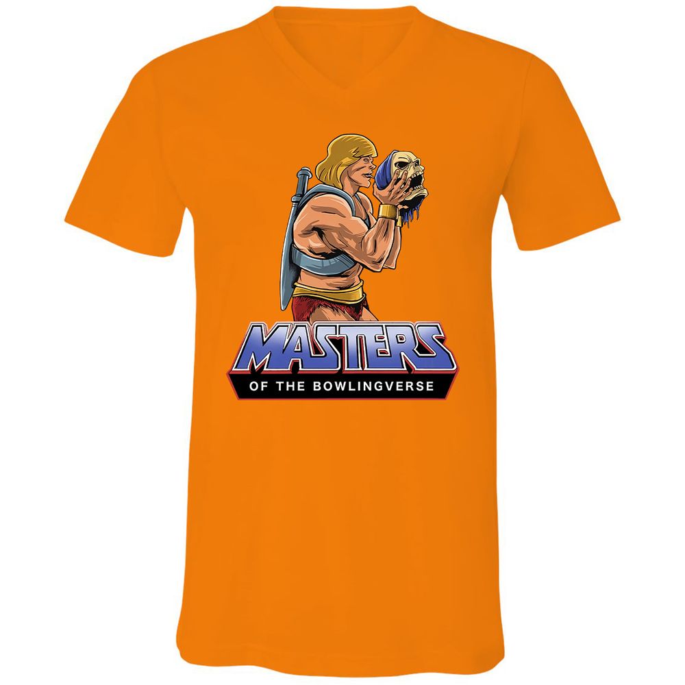 Unisex V-Neck T-Shirt - GCD8FN2L - Orange - 11