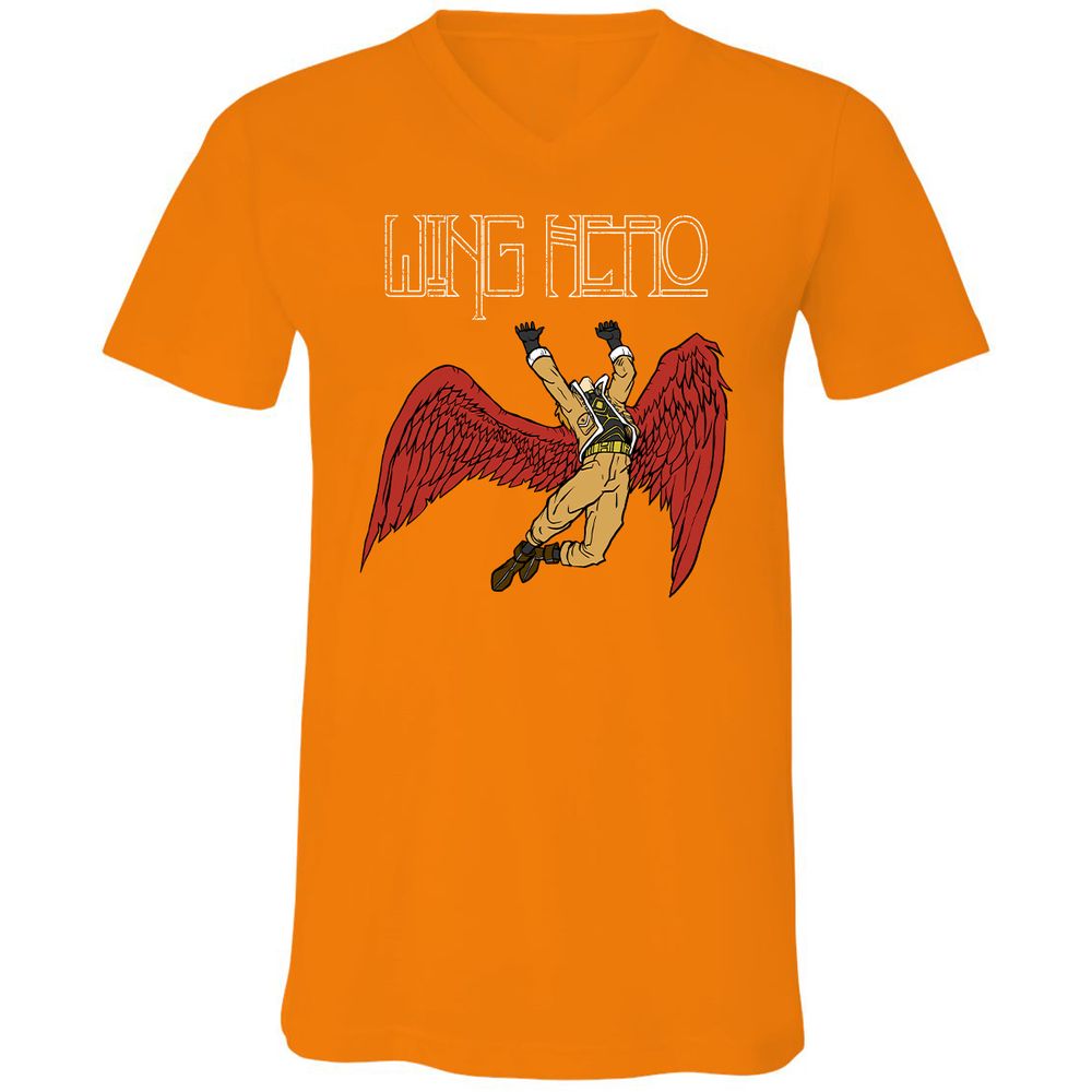 Unisex V-Neck T-Shirt - VNZKE7MQ - Orange - 11