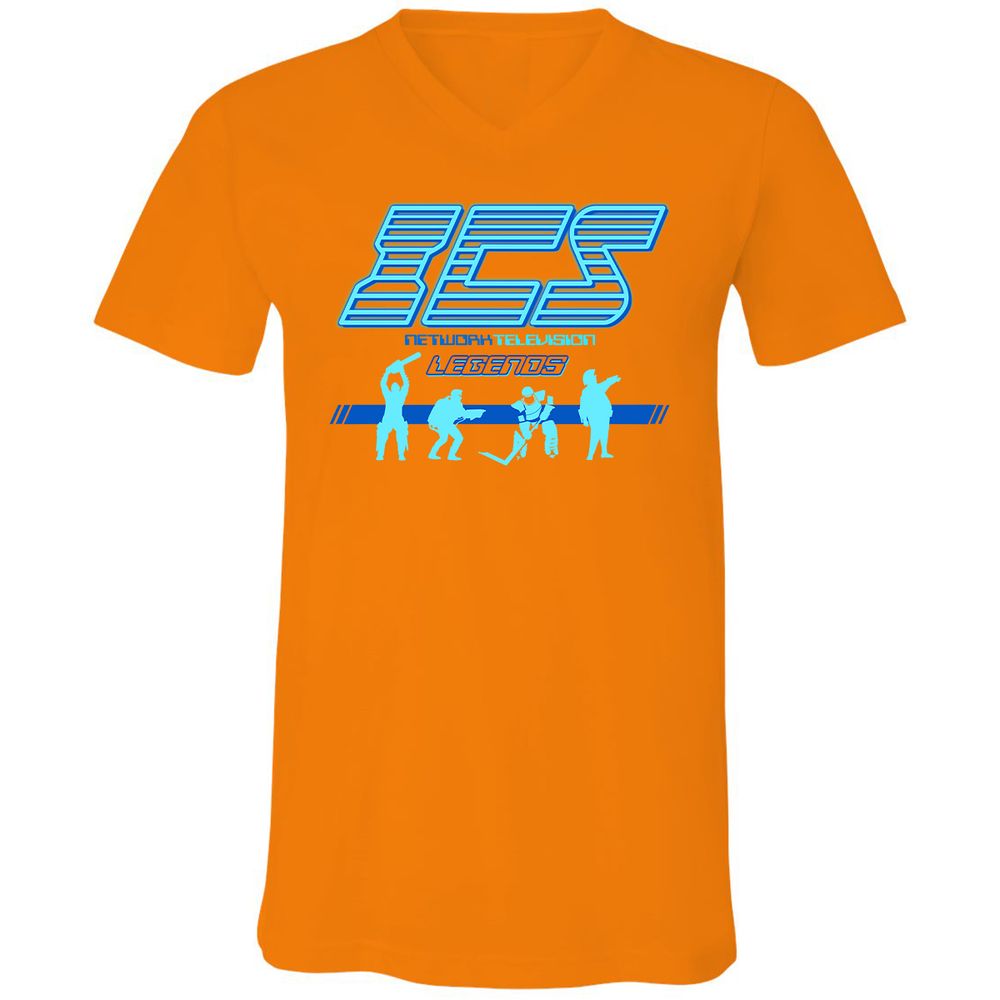 Unisex V-Neck T-Shirt - ZHTF1BC5 - Orange - 11