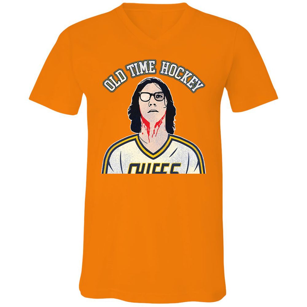 Unisex V-Neck T-Shirt - Y2W9GMUV - Orange - 11