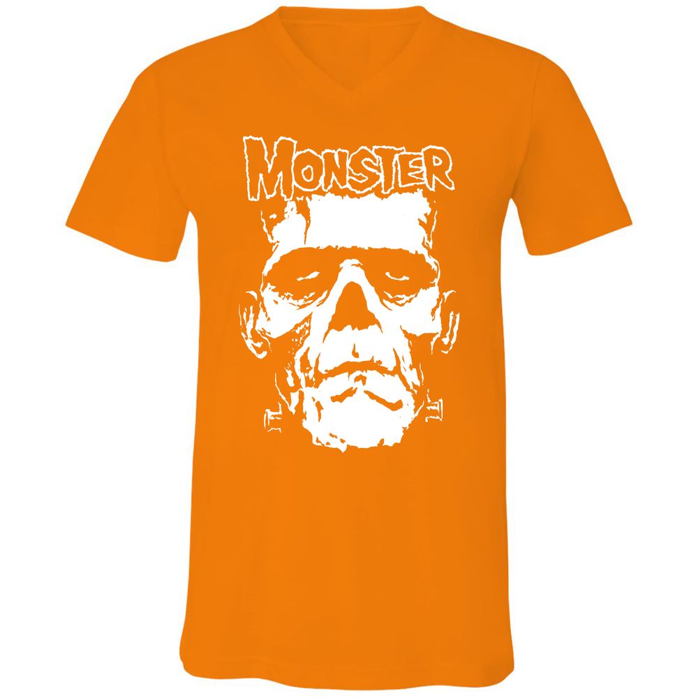 Unisex V-Neck T-Shirt - H416EA7Z - Orange - 11