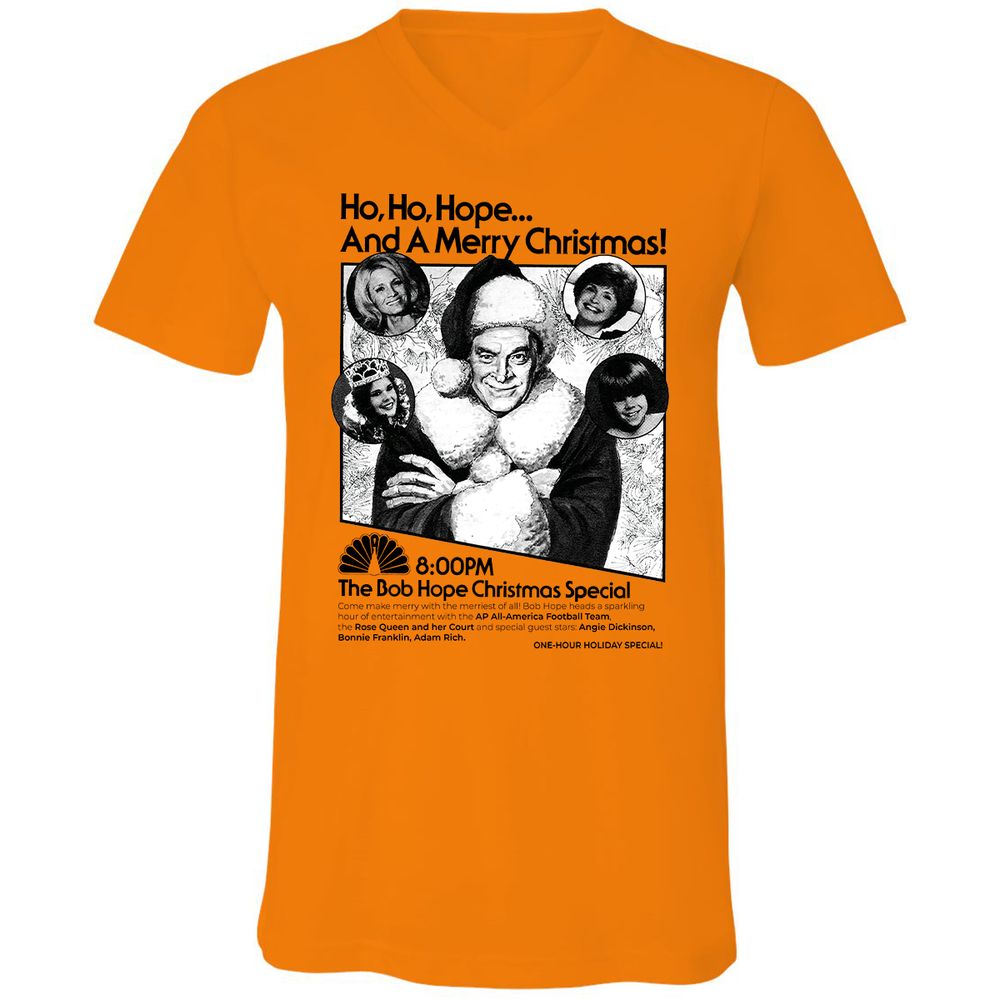 Unisex V-Neck T-Shirt - UJVG6X6C - Orange - 11