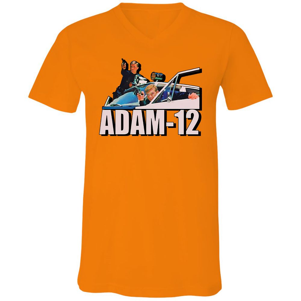 Unisex V-Neck T-Shirt - 64ECNBFA - Orange - 11