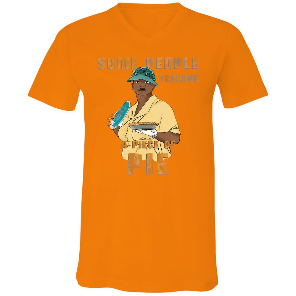 Unisex V-Neck T-Shirt - BX4E7P5U - Orange - 11