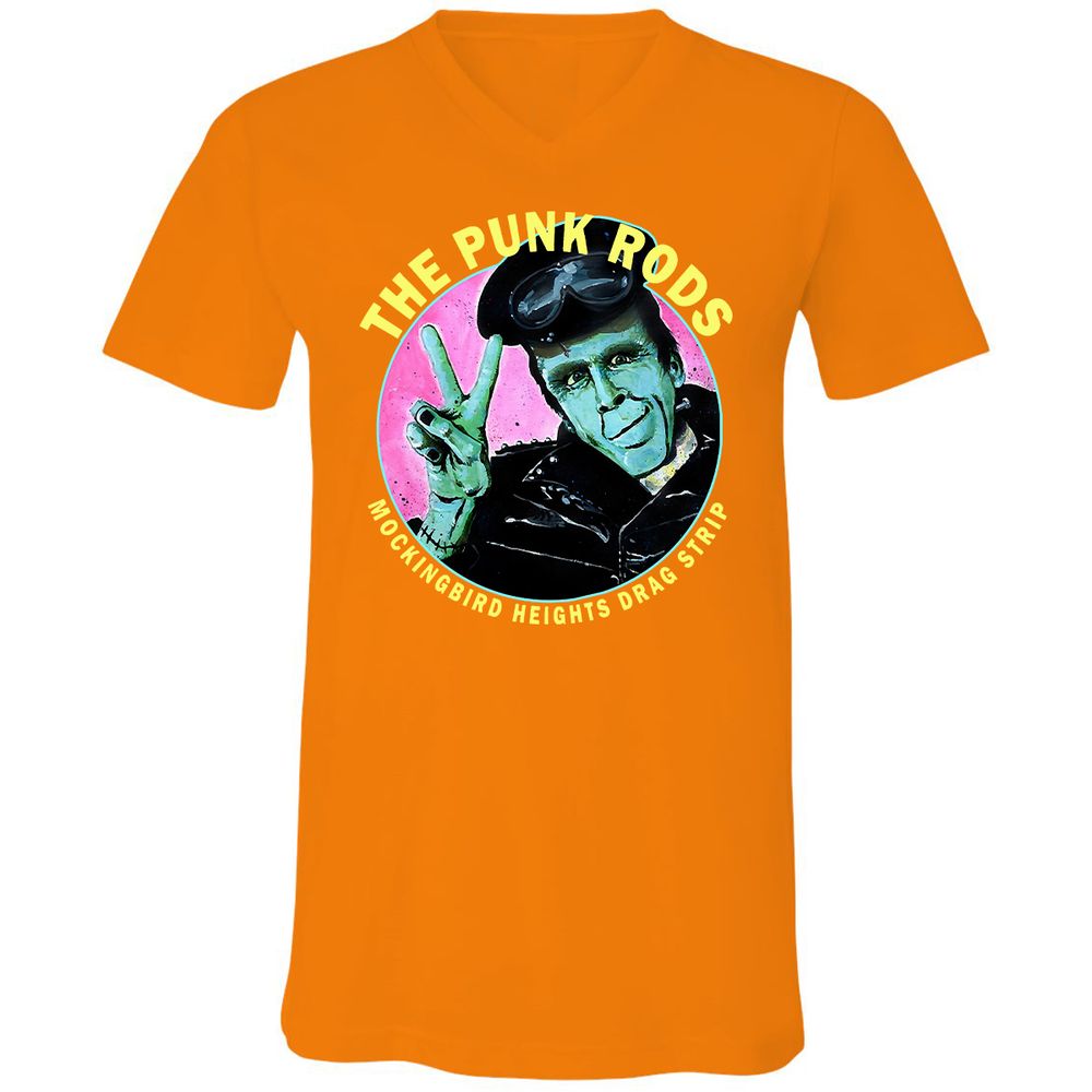 Unisex V-Neck T-Shirt - Y84JA9WL - Orange - 11