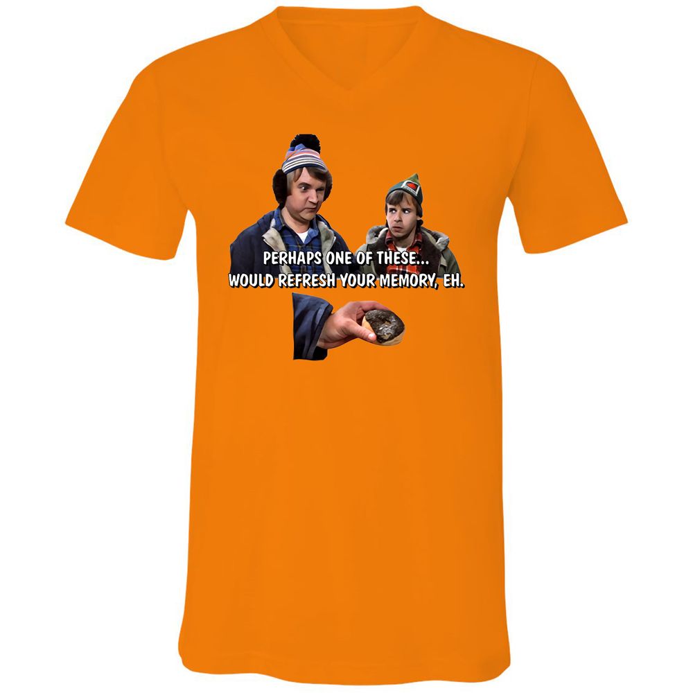 Unisex V-Neck T-Shirt - 2HC23MQ7 - Orange - 11
