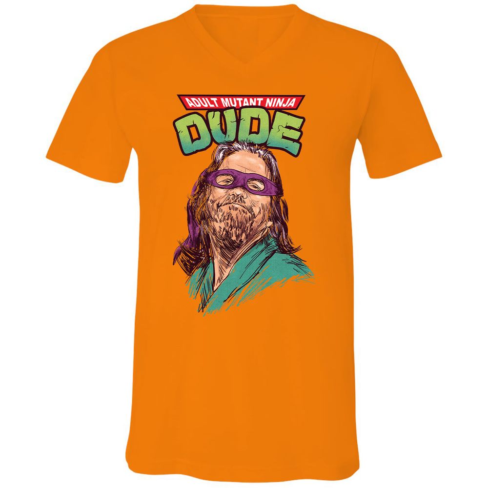 Unisex V-Neck T-Shirt - 48NJGR5U - Orange - 11