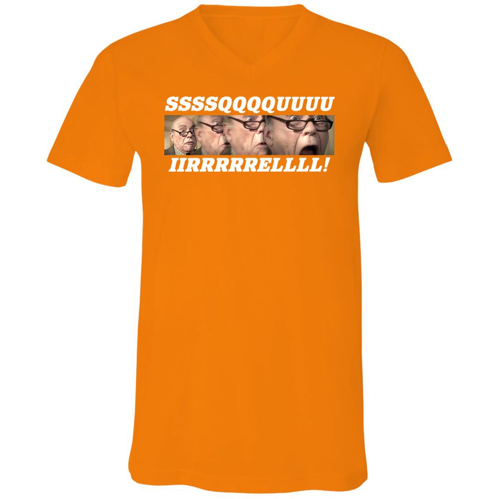 Unisex V-Neck T-Shirt - XFKQ9VVU - Orange - 11