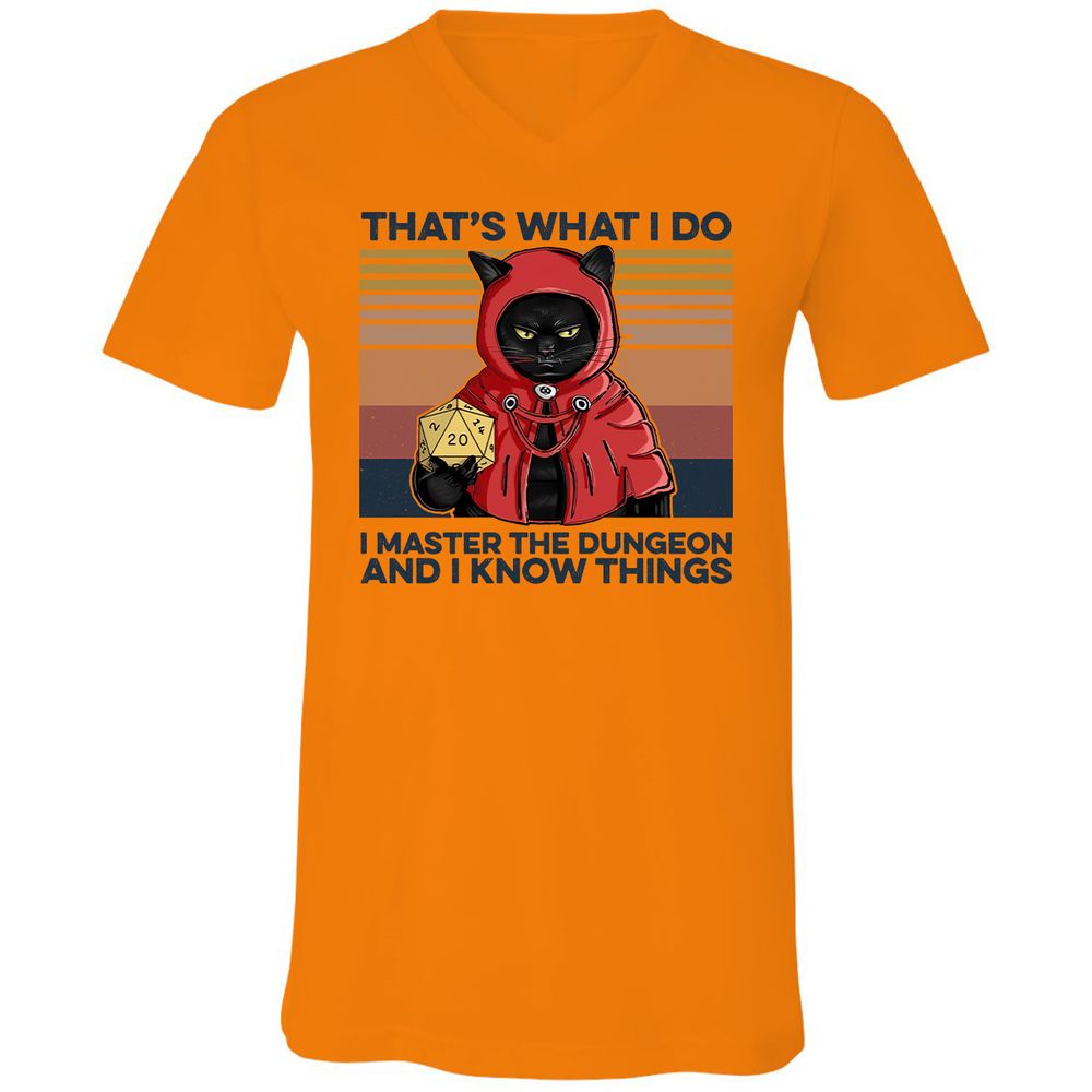 Unisex V-Neck T-Shirt - 36G9YL6T - Orange - 11