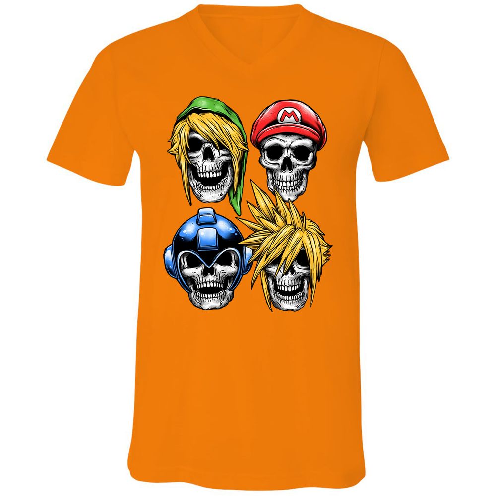 Unisex V-Neck T-Shirt - 5YHMC3LL - Orange - 11
