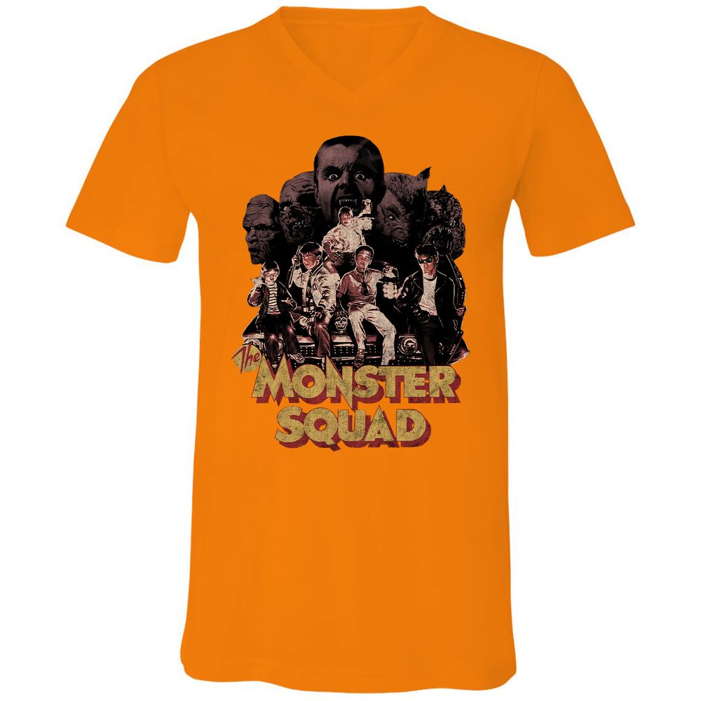 Unisex V-Neck T-Shirt - 6QHQQ4K8 - Orange - 11