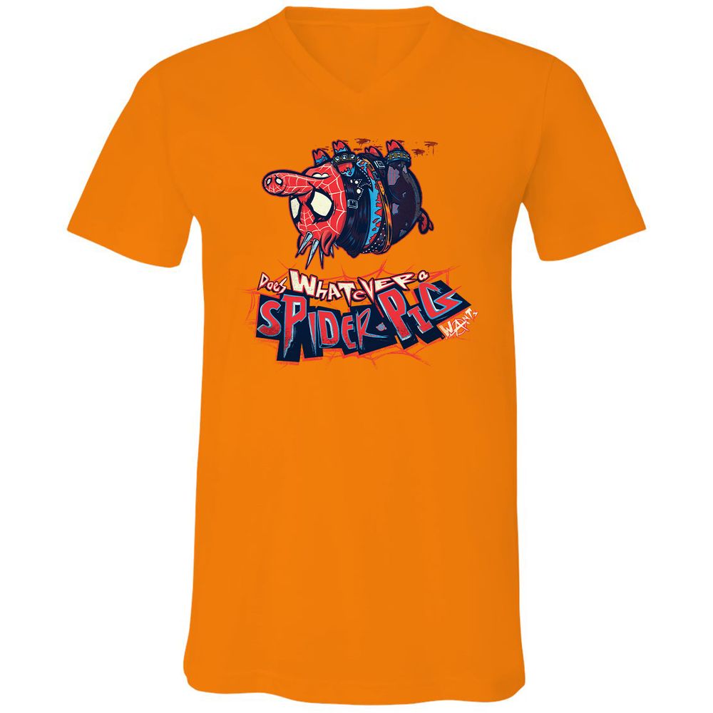 Unisex V-Neck T-Shirt - 73335L24 - Orange - 11