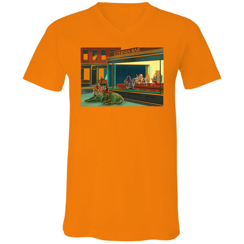 Unisex V-Neck T-Shirt - KGBQQPQS - Orange - 11