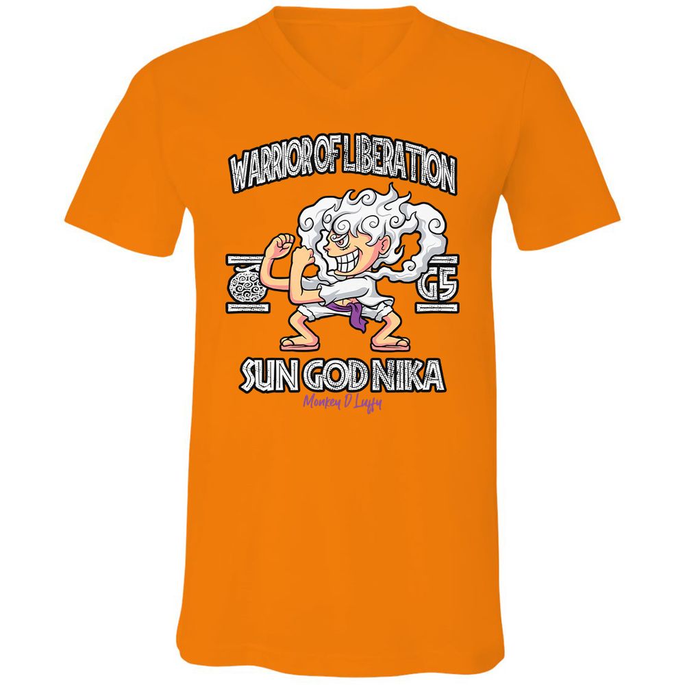Unisex V-Neck T-Shirt - VB98SZTS - Orange - 11