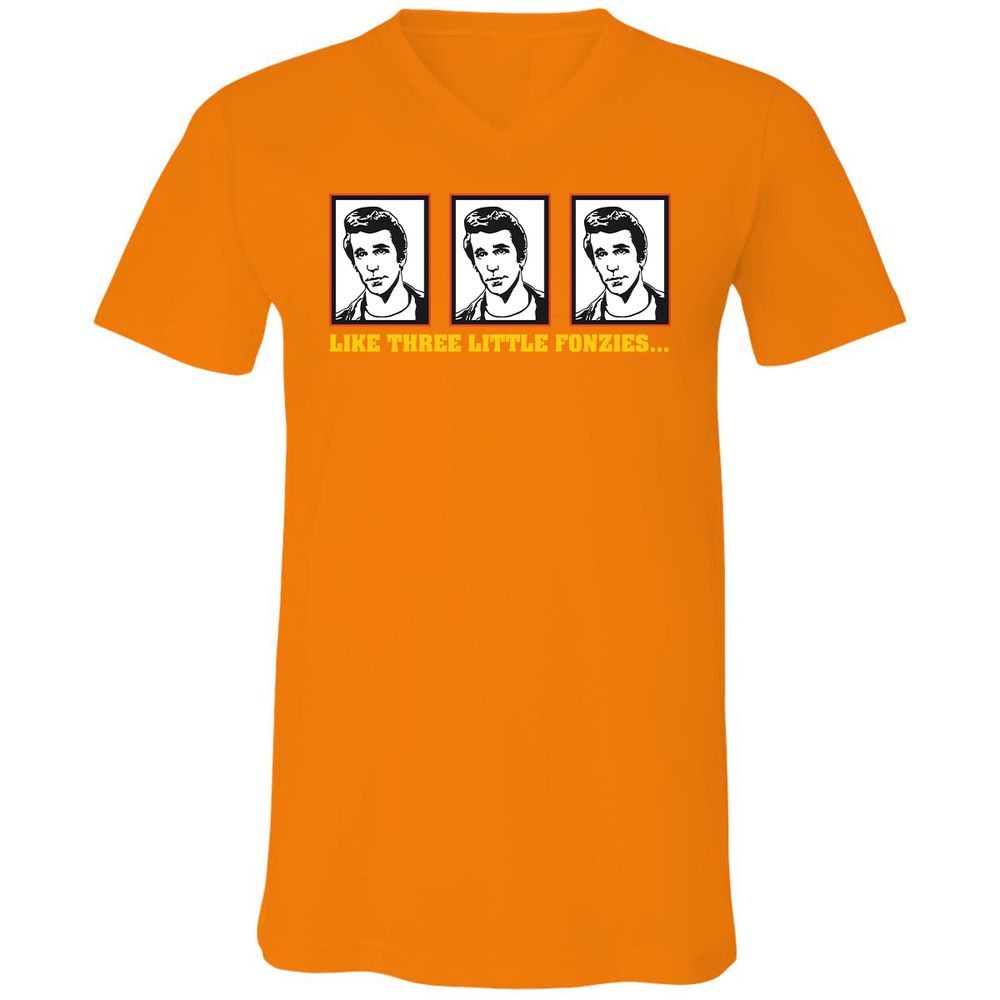 Unisex V-Neck T-Shirt - 62GSQDCQ - Orange - 11