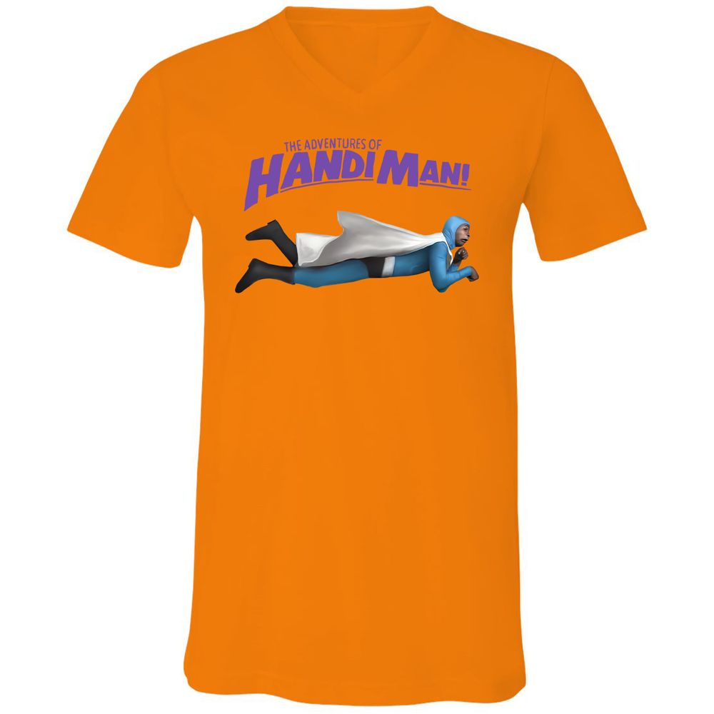 Unisex V-Neck T-Shirt - 6UEEKG3V - Orange - 11