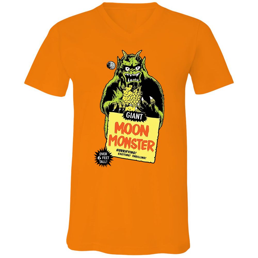 Unisex V-Neck T-Shirt - QU549D3W - Orange - 11