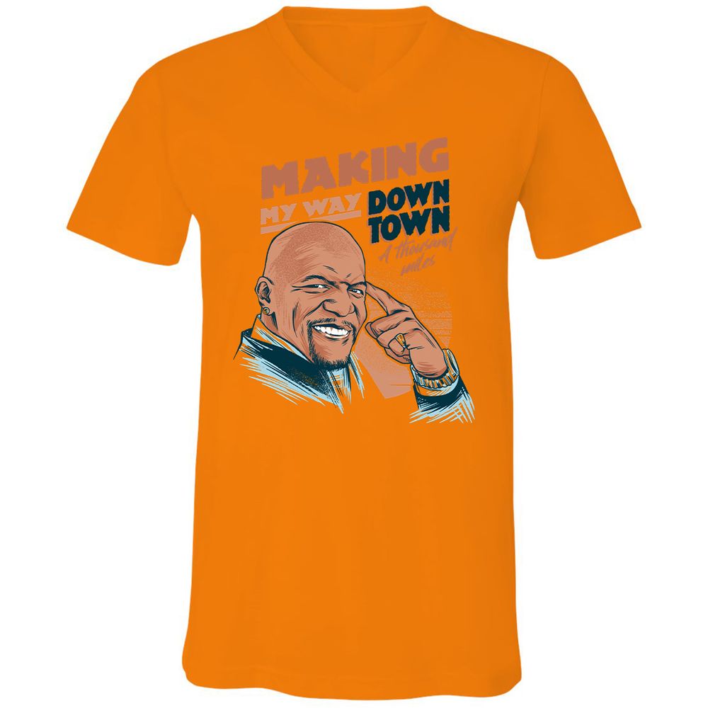 Unisex V-Neck T-Shirt - M39DWMJ2 - Orange - 11