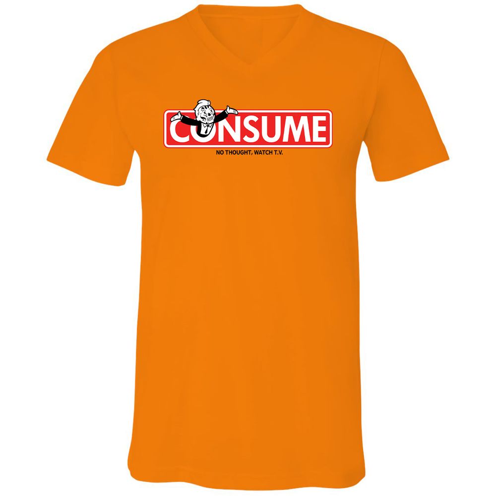 Unisex V-Neck T-Shirt - SVYWPQ1G - Orange - 11