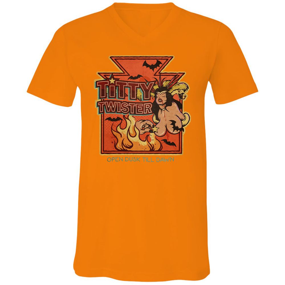 Unisex V-Neck T-Shirt - RK5363S9 - Orange - 11