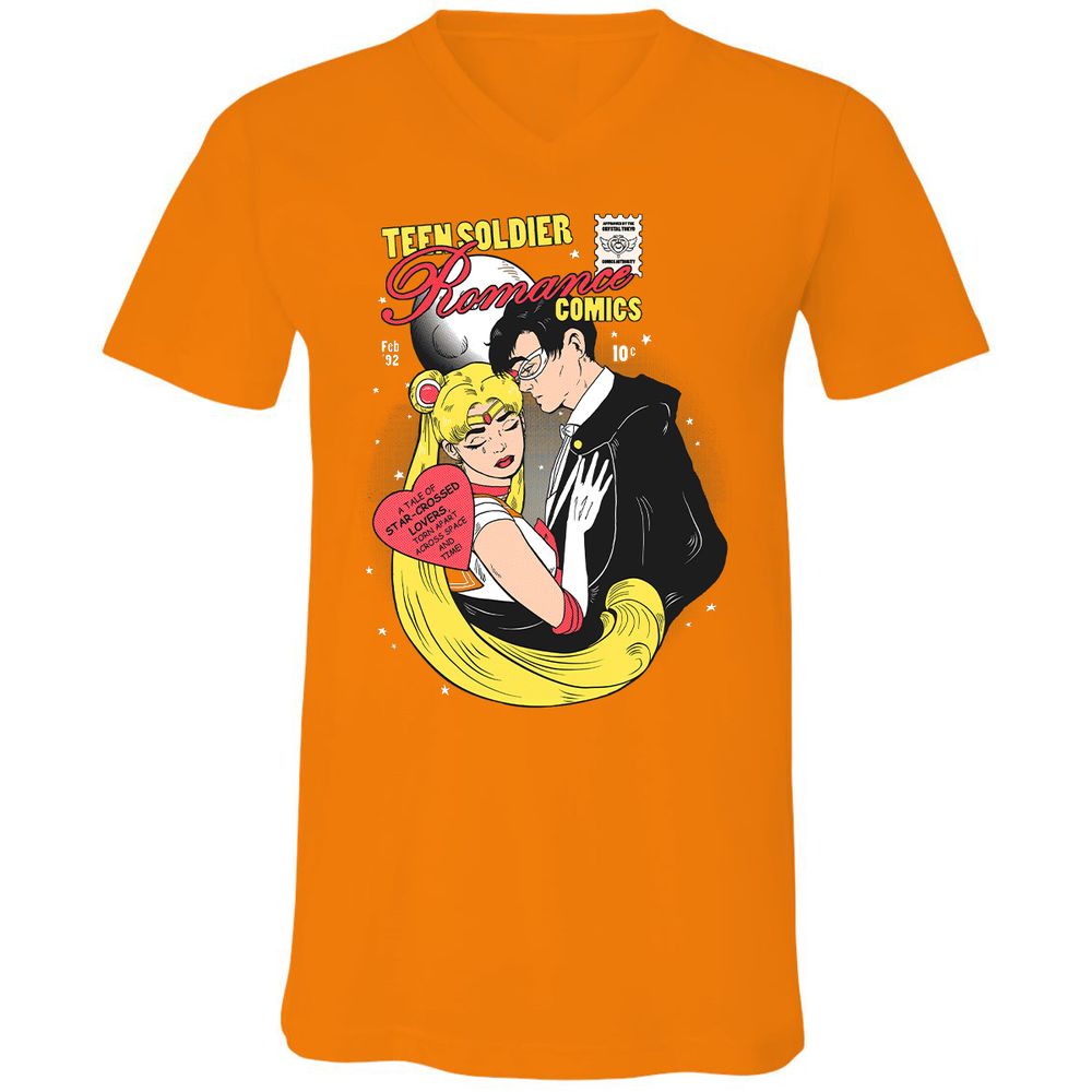 Unisex V-Neck T-Shirt - 93747RWG - Orange - 11