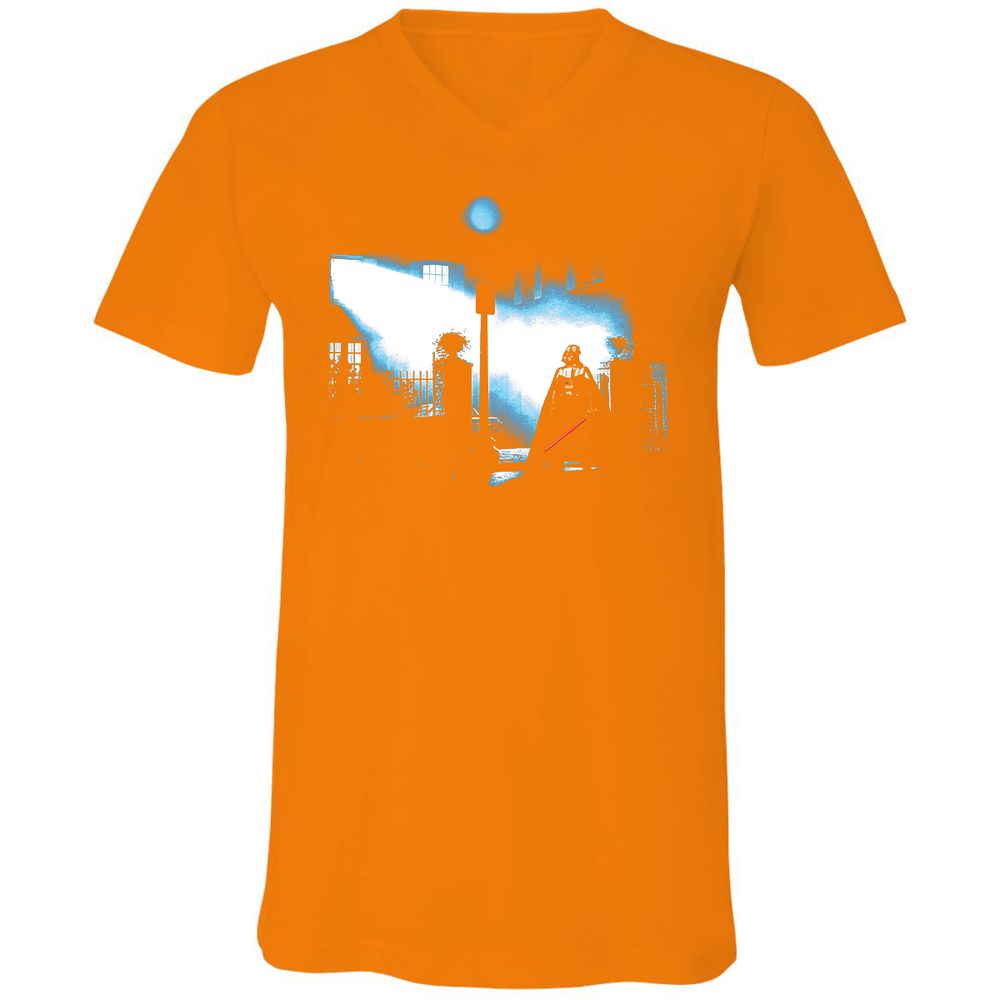 Unisex V-Neck T-Shirt - UUQEGEXK - Orange - 11