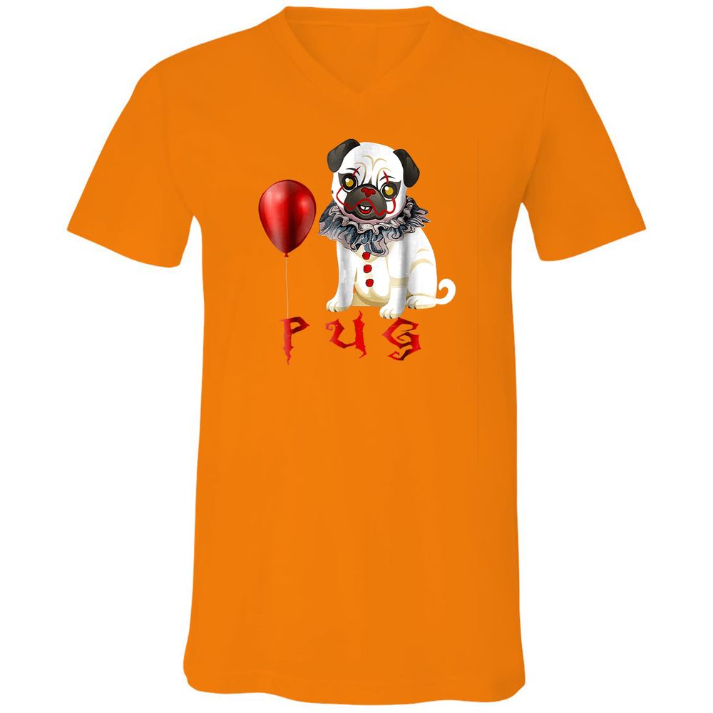 Unisex V-Neck T-Shirt - VYES7U3W - Orange - 11