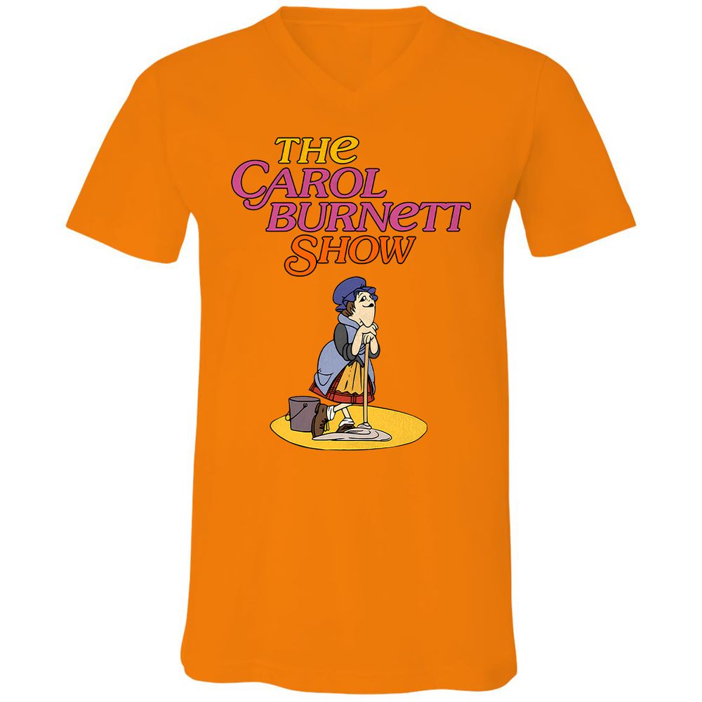 Unisex V-Neck T-Shirt - Z3V1L4M2 - Orange - 11