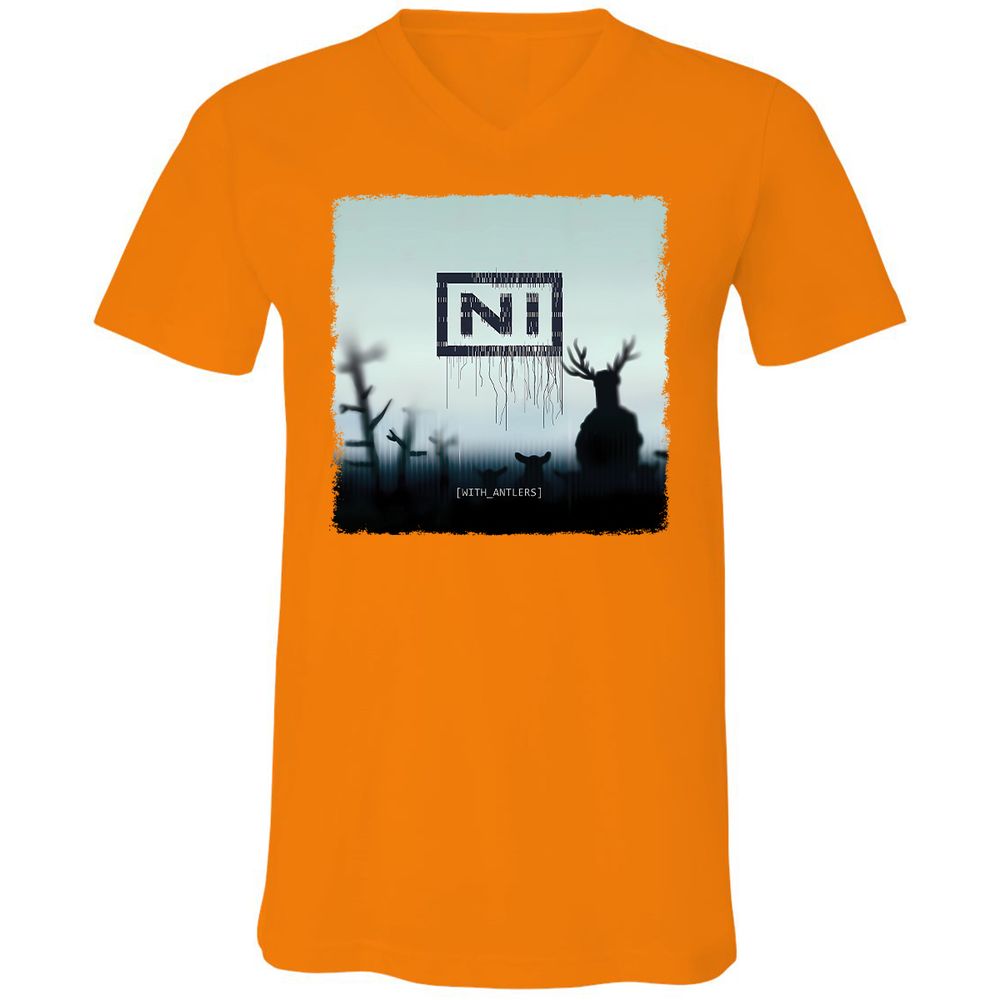 Unisex V-Neck T-Shirt - DTDLWKL4 - Orange - 11