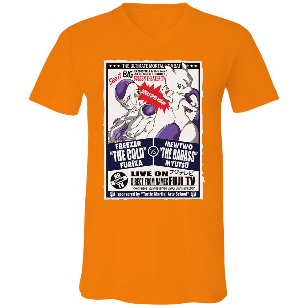 Unisex V-Neck T-Shirt - VLVLHBJ6 - Orange - 11