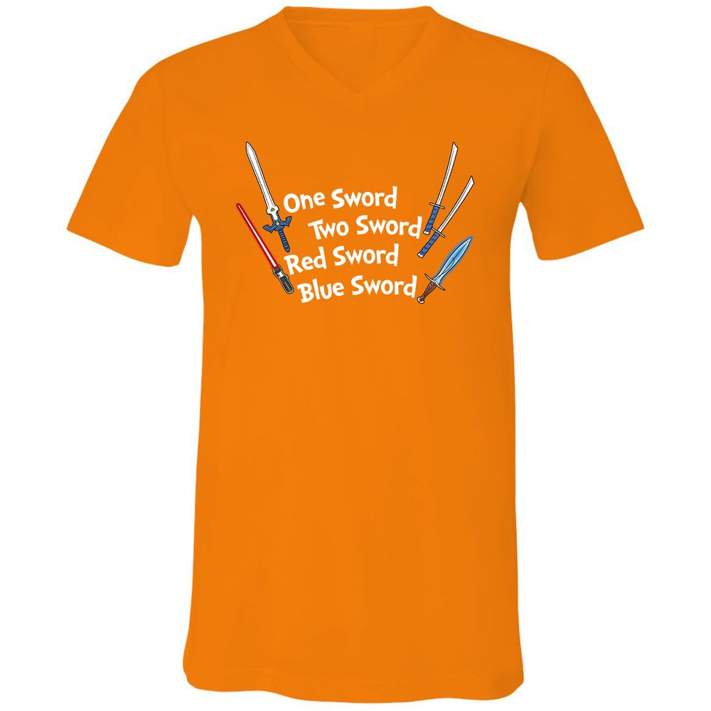 Unisex V-Neck T-Shirt - EXHGPAGF - Orange - 11